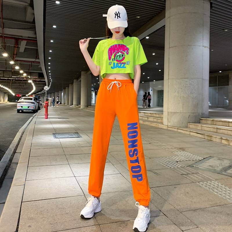 La La team clothing women's group exposed navel dancing top -lapar gymnobba adult student jazz dance performance clothing