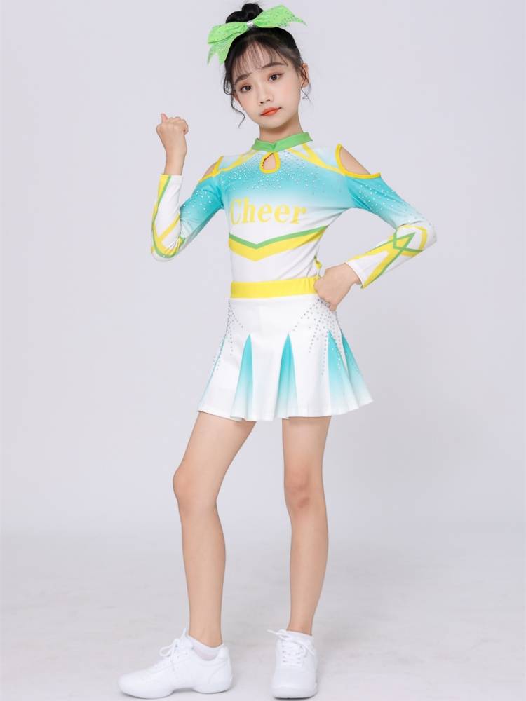 Children's long -sleeved cheerleading performance service children's competitive gymnastics professional cheerleader competition gymnastics dance service