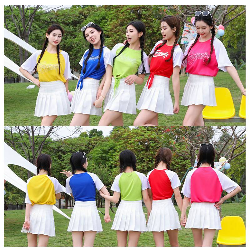 New Lara team performing adult candy -colored students Lara Rucks Aesthetic Games Group Performance Clothing