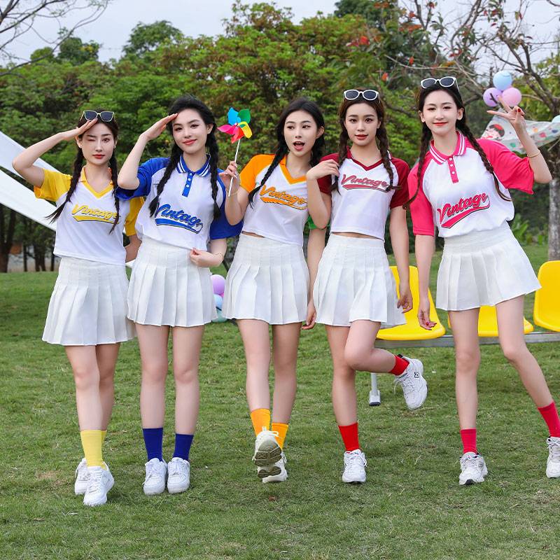 La La Rubing Group Performance Services Student Games opening ceremony La La team candy -colored gymnastics men's and women's set