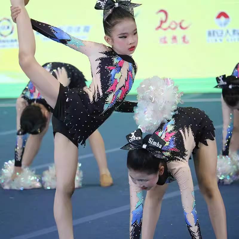 Custom cheerleading competition clothing girl and children cheerleading sports competitive dance and gymnastics group performance service