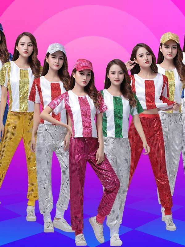 La La Xuecai female adult sequin jazz dance performance service hip -hop modern ghost dance la la la la la la full fitness exercise stage