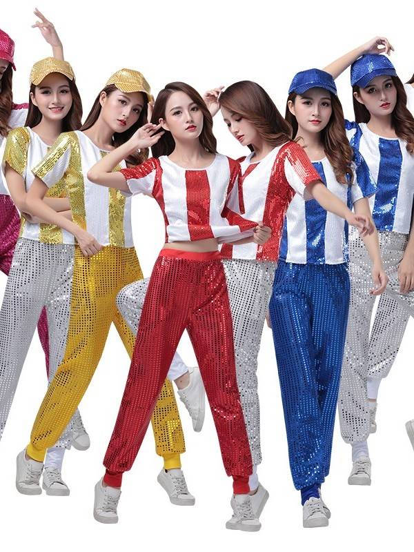 La La Xuecai female adult sequin jazz dance performance service hip -hop modern ghost dance la la la la la la full fitness exercise stage