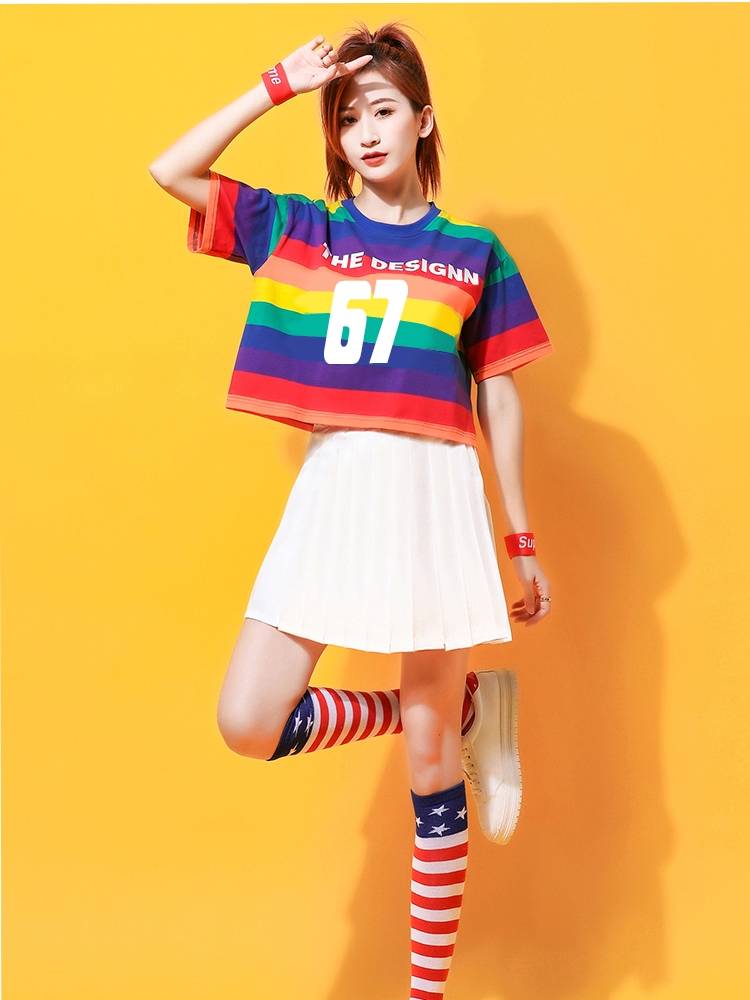 The new Korean version of the Jazz Dance Performance Services Summer Adult Rainbow Set Female College Student Lara Team La Raid