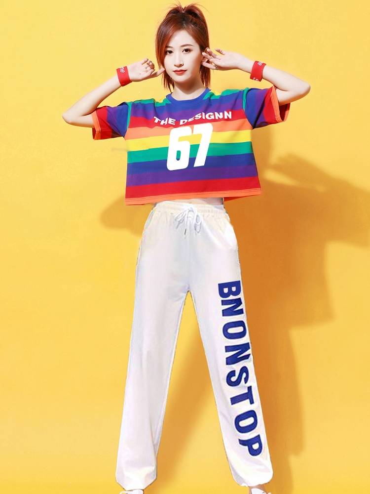 The new Korean version of the Jazz Dance Performance Services Summer Adult Rainbow Set Female College Student Lara Team La Raid