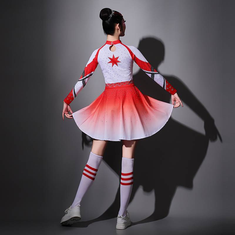 Lala team clothing la la la fucking service fitness exercise gymnastics clothing adult gymnastics dance competition service female red