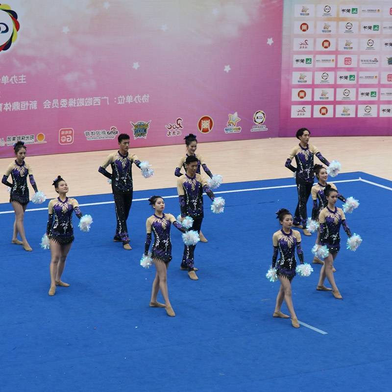 Routine cheerleading costumes