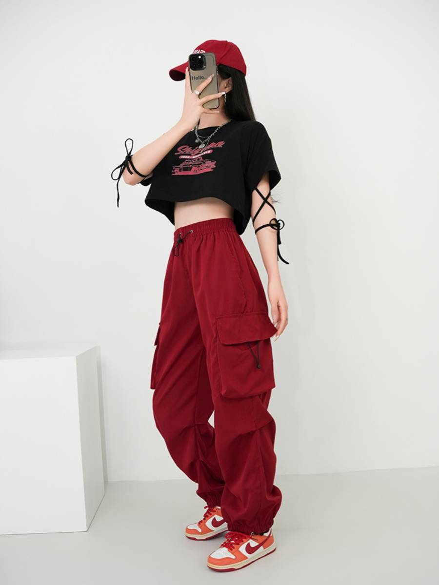 Jazz Dance Sports Set Jumping Jazz Women's Team Performance Clothing Pants KPOP Playing Song Dress La La