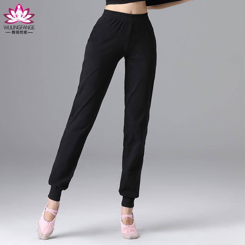 Dance pants female Laika cotton dance dance pants pants pants pants and beam of body feet, wide health pants, men and women pants and trousers