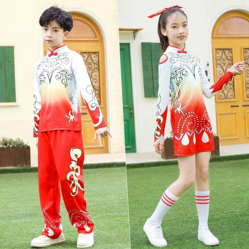 Professional custom cheerleading team Chinese style cheerleading men and women football baby campus gymnastics competition uniforms