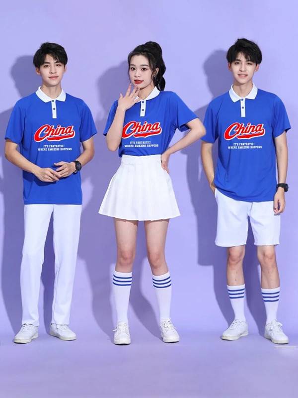 Lara team clothing girls age sexy student men and women football baby campus sports meeting la la la la performance service