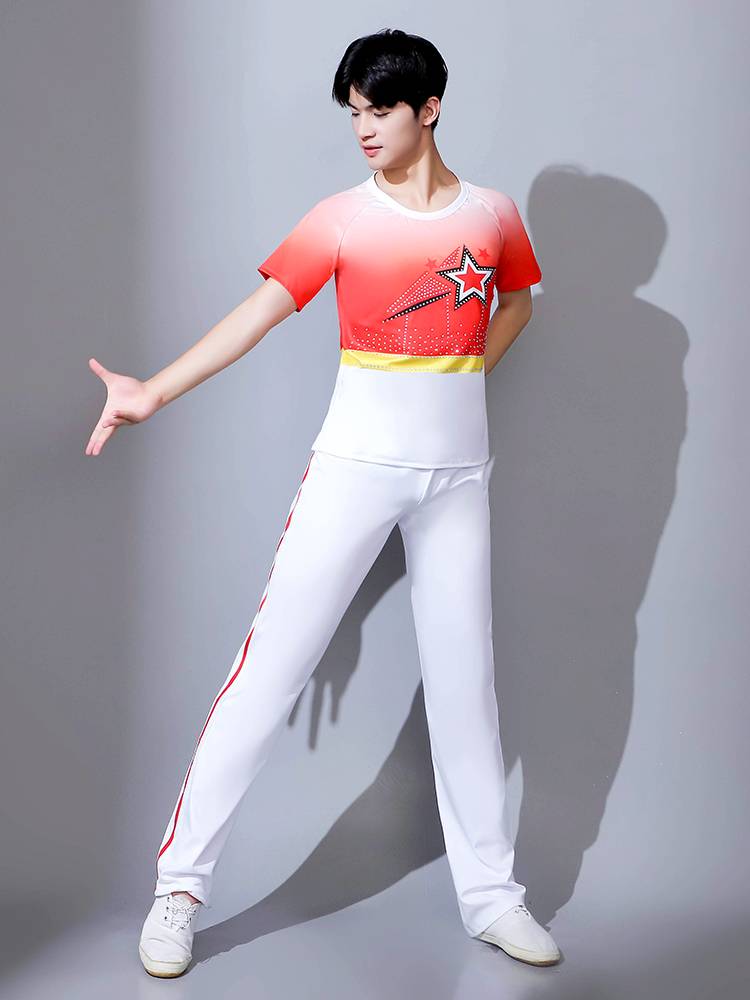 Aesthetic performance clothing fitness exercises, the public laid gymnastics competition men's and women's radio gymnastics adults