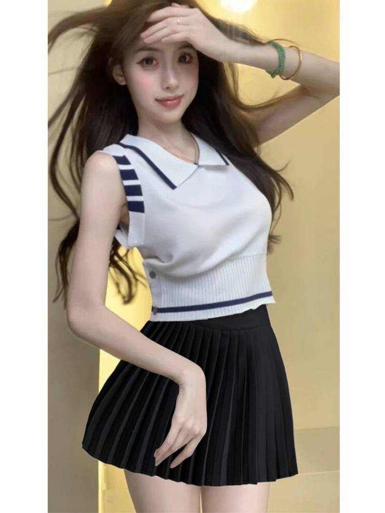 Summer V -neck Shirt Fashion Set College Student Games opening ceremony La La Rubao Fuck Fucking Group Dance Service