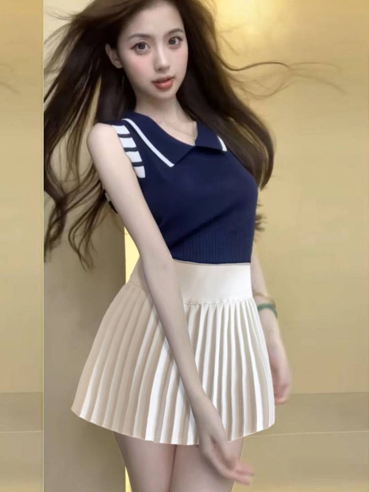 Summer V -neck Shirt Fashion Set College Student Games opening ceremony La La Rubao Fuck Fucking Group Dance Service
