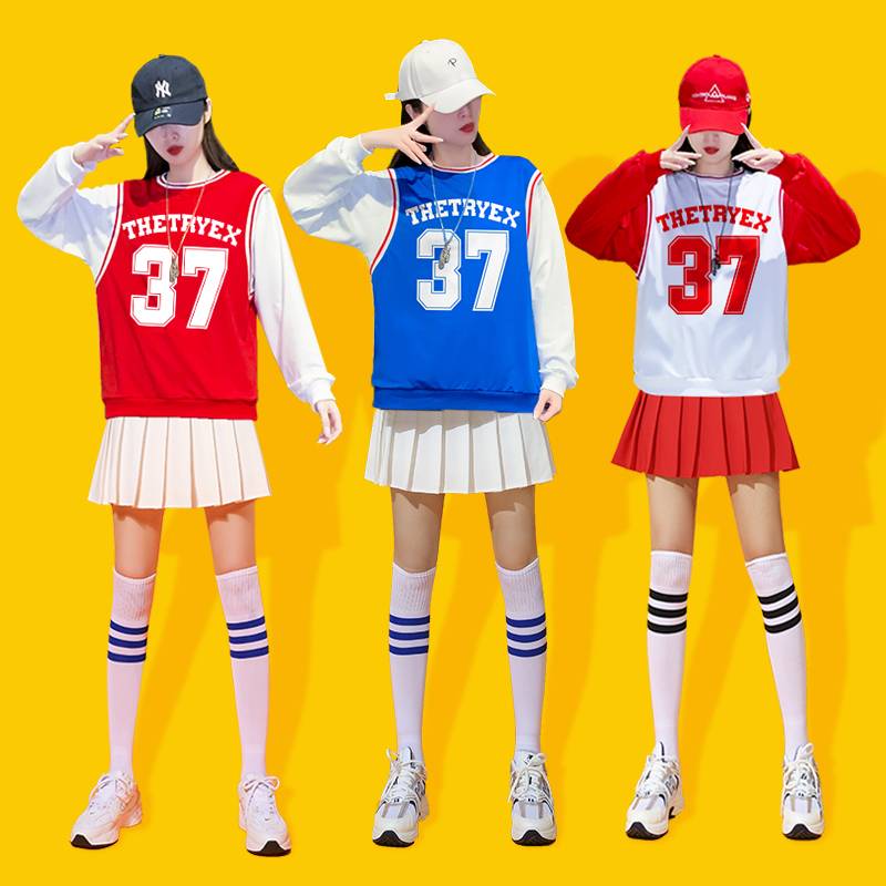 The new adult basketball baby Lara team uniform youth dynamic university student la la la fucan skirt gymnobs dance service