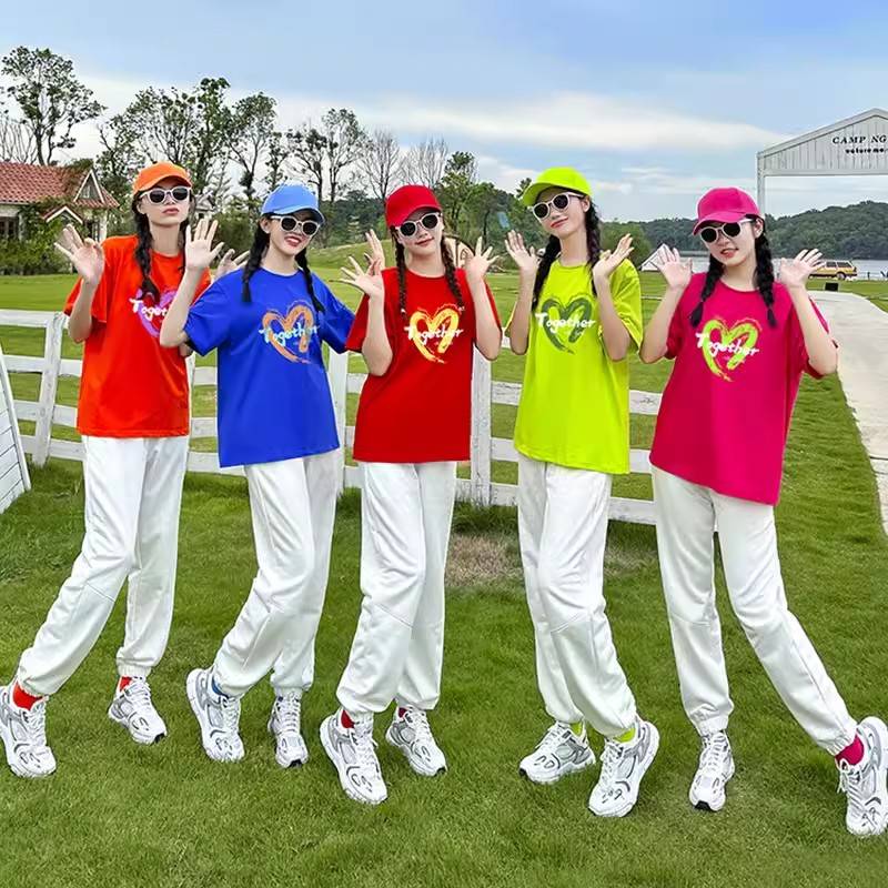 Summer cheerleader clothing adult fitness dance sportswear student la la la la lasses performance clothes casual suit women