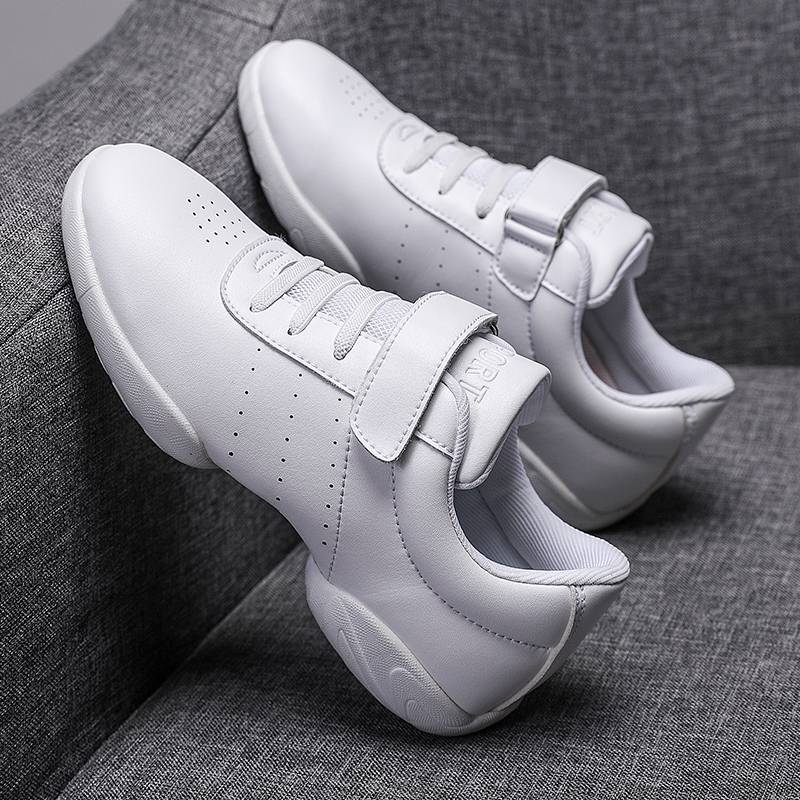 Dance shoes A -Gumping Shoes Plaza Dance Shoes White Competitive Hengmei Shoes La Raoming Training Men and Girls and Children White Shoes