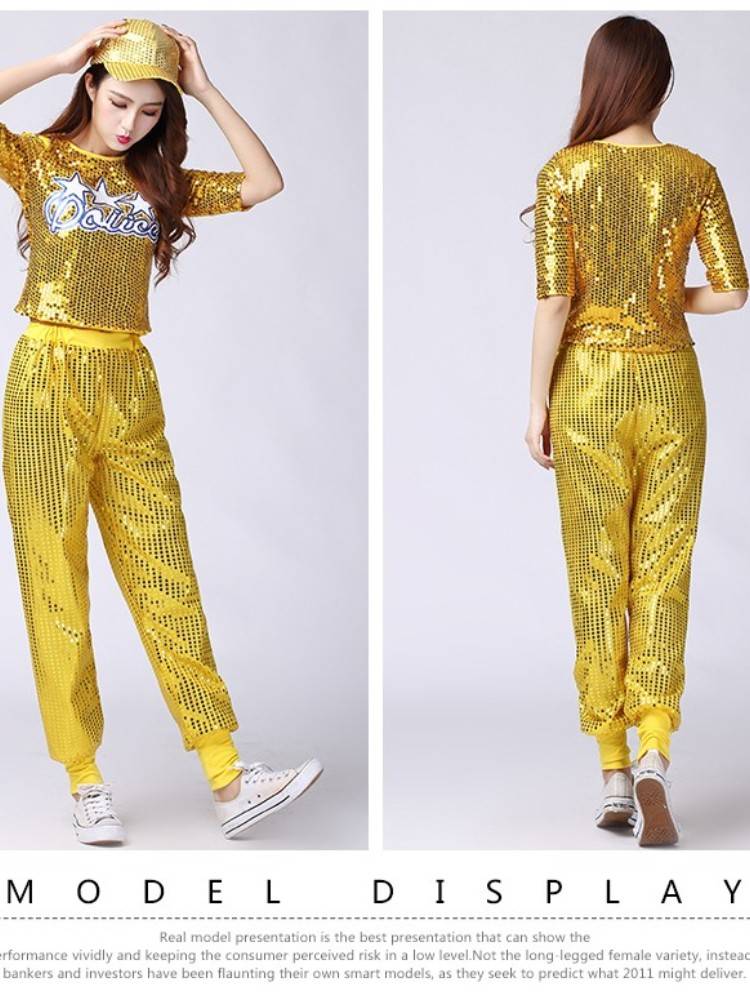 Jazz dance performances women's modern dance clothing bodybuilding laid laid laid laid laid lace team set sequins stage installation adult