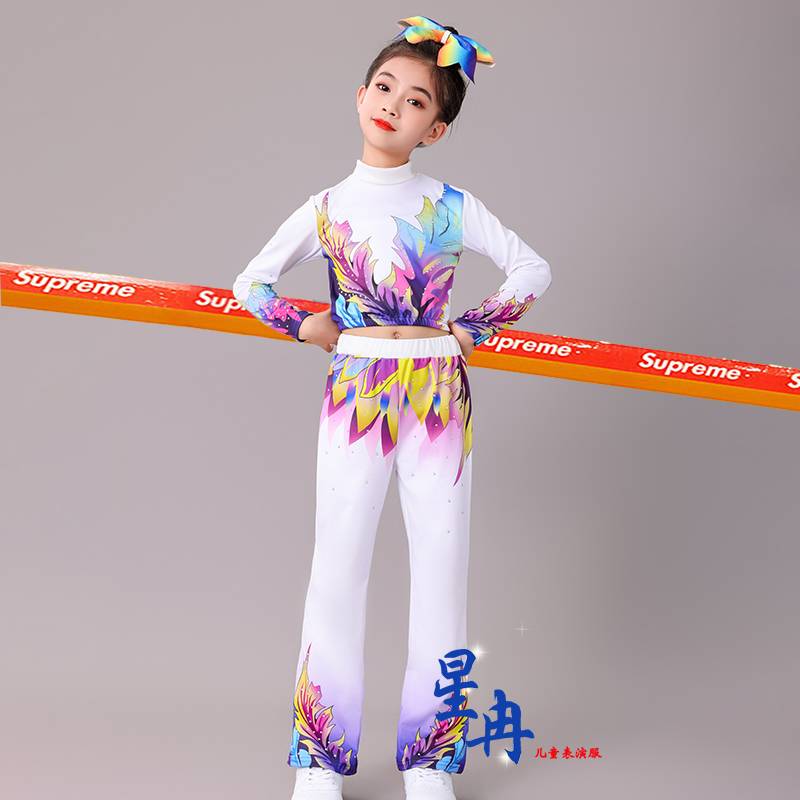 Bodybuilding clothing group set fitting gymnastics performance service men's and women's competition uniforms. Cheerleader dance adult