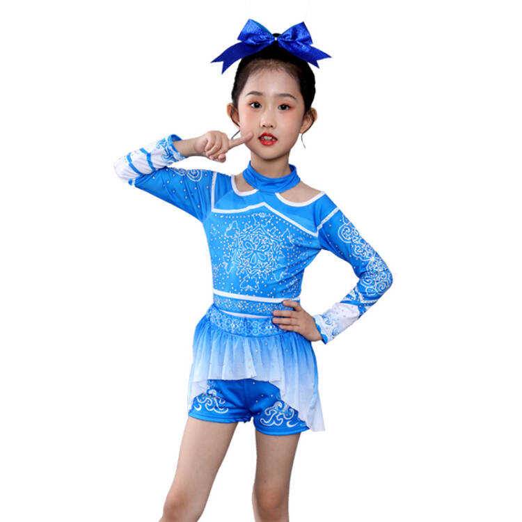 Chinese style blue and white porcelain performance service group competition competition children's Lara team bodybuilding cheerleading campus sports meeting