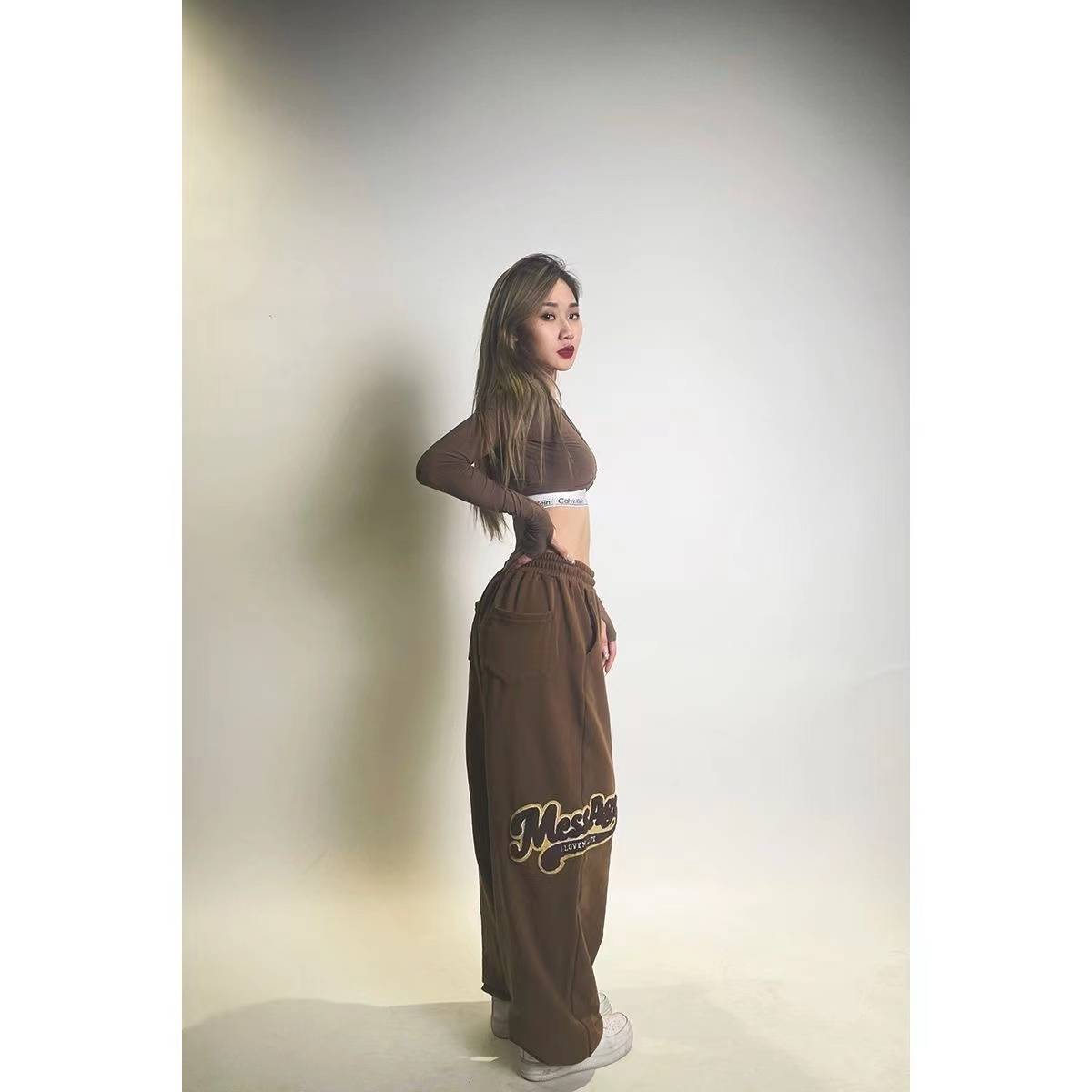 JAZZ Women's Group Student Street Dance Set Jazz Performance Costumes Korean Dance Guojiao Fuck on Dance Pants Autumn