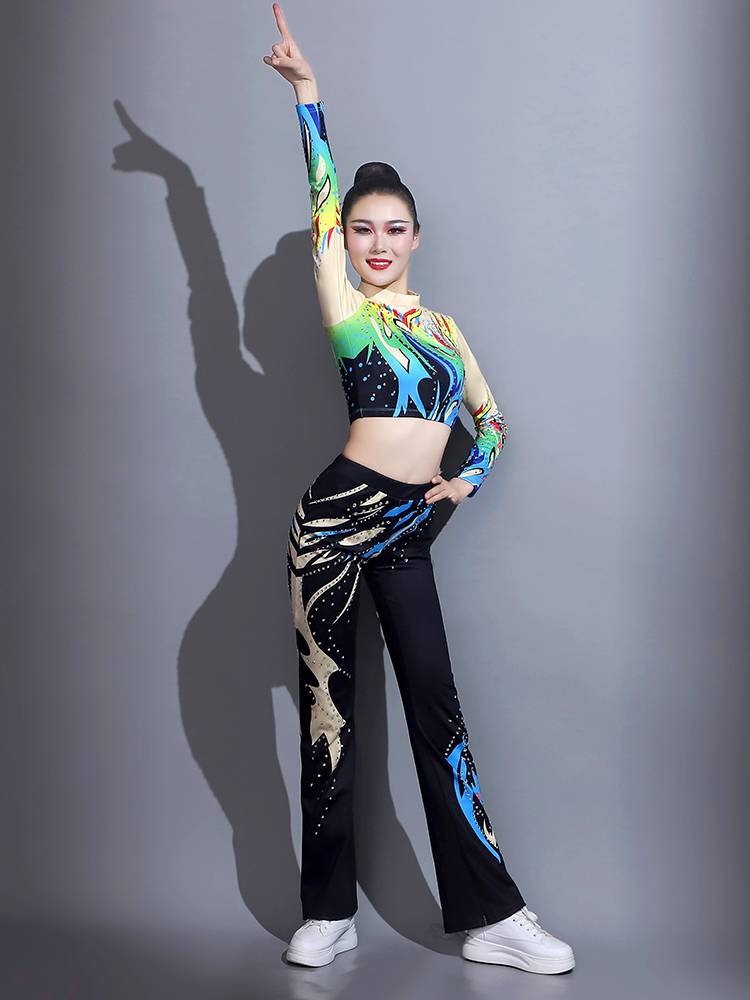 New Gymnastics Gymnastics Costume Plaza Dance Set Incare Student Lara Fuck La La Team Performance Service Adults