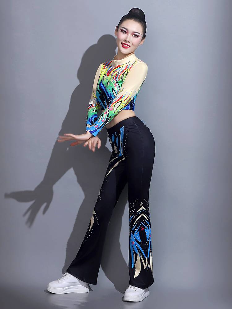 New Gymnastics Gymnastics Costume Plaza Dance Set Incare Student Lara Fuck La La Team Performance Service Adults