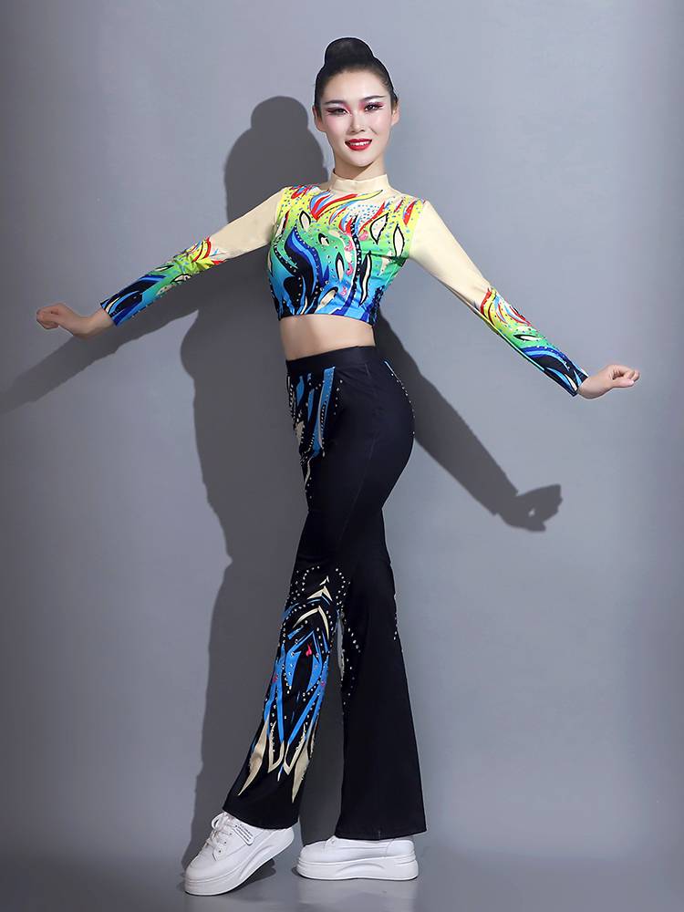 New Gymnastics Gymnastics Costume Plaza Dance Set Incare Student Lara Fuck La La Team Performance Service Adults