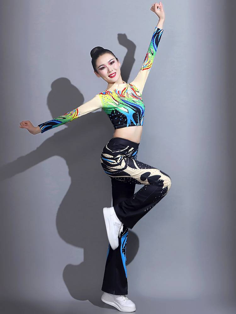 New Gymnastics Gymnastics Costume Plaza Dance Set Incare Student Lara Fuck La La Team Performance Service Adults
