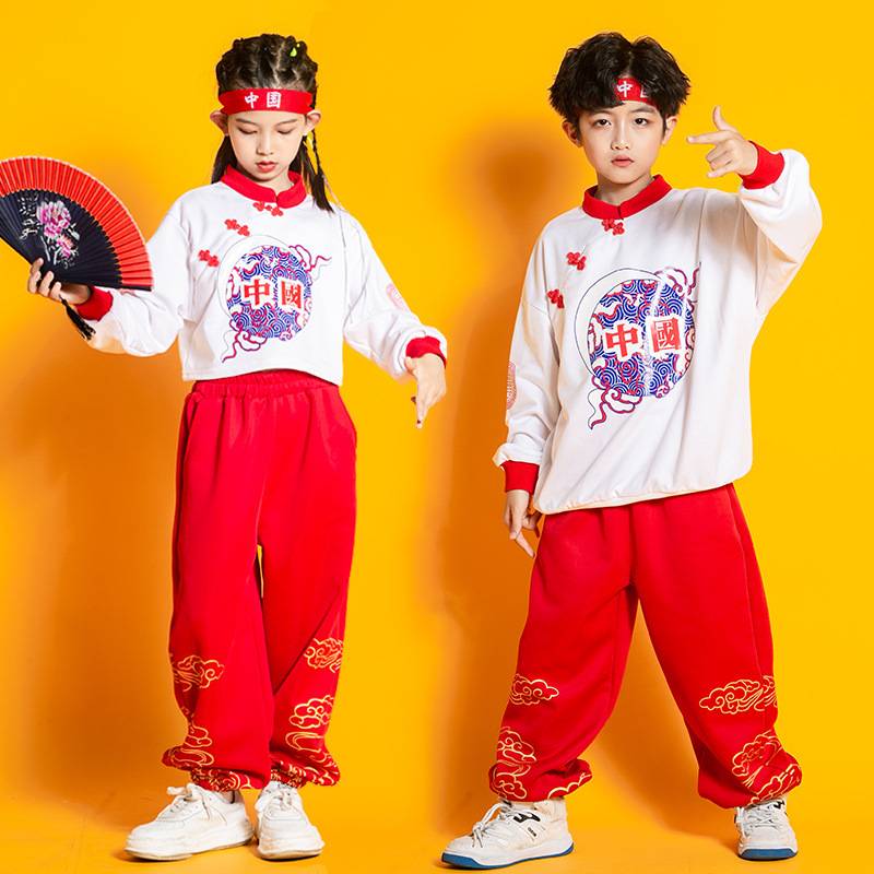 Factory sales of the New Year's Day National Tide Missing Kindergarten Hanfu Children La La Raoming School Games Conference Conference to Chorus Chorus