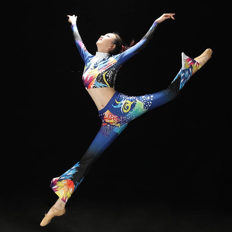 Bodybuilding clothing group set fitting gymnastics performance service men's and women's competition uniforms. Cheerleader dance adult