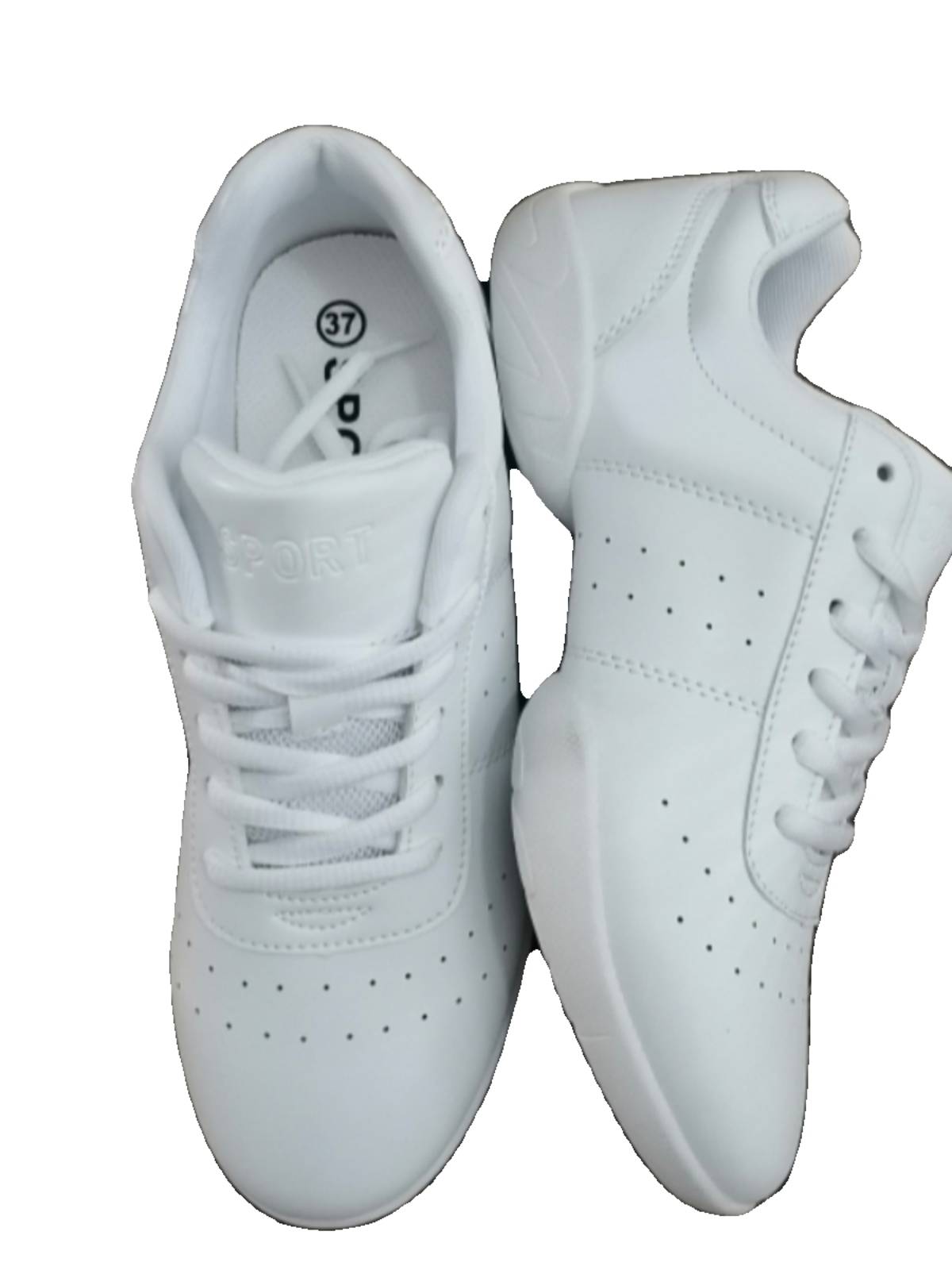 Children's competitive health shoes Student white fitness shoes two points of sports la la la la la women's training competition shoes