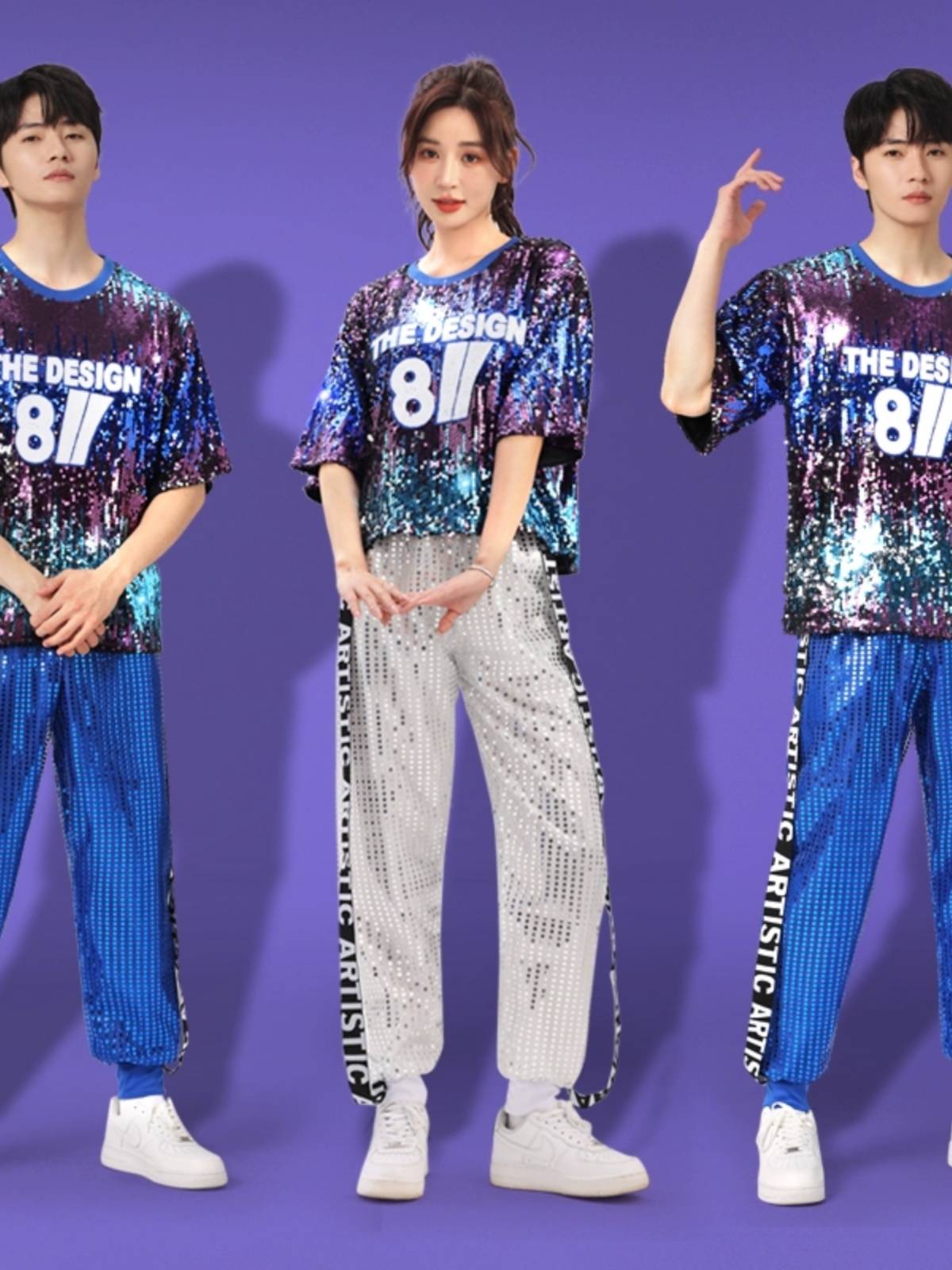 Jazz dance showing clothing cheerleader clothing women's suit Korean female group adult middle school students la la la fuck performance clothing