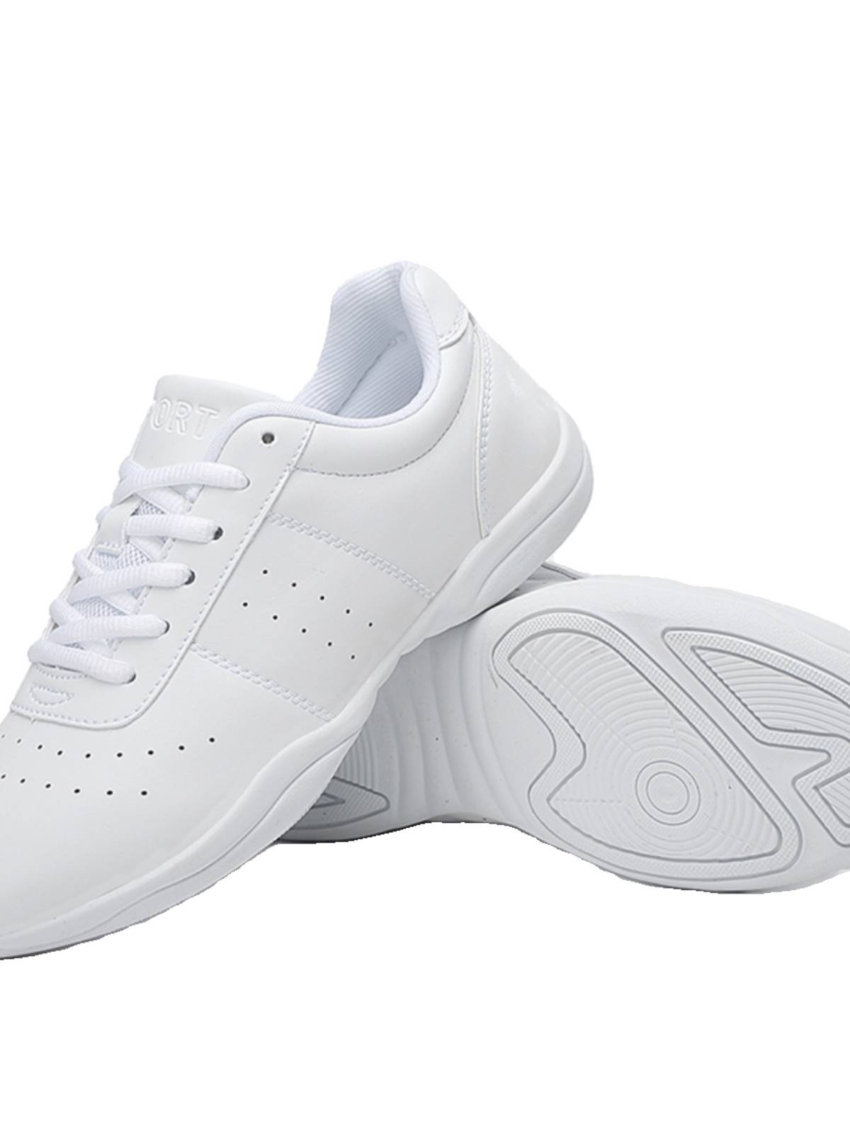 La la la la la la germading shoes Athletic children's soft bottom anti -slip square dance test special competition training white women