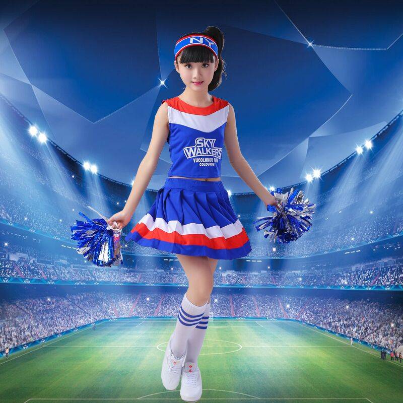 Primary school students la checap performance clothing Children's bodybuilding dance skirt Kindergarten cheerleader stage performance clothing