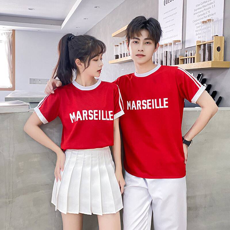 The opening ceremony of the new Lara team sports meeting men and women cheerleading short -sleeved graduation season student bodybuilding operation