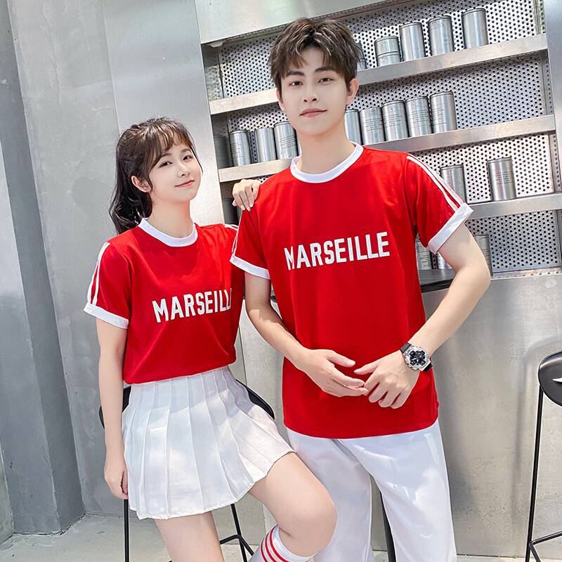 The opening ceremony of the new Lara team sports meeting men and women cheerleading short -sleeved graduation season student bodybuilding operation