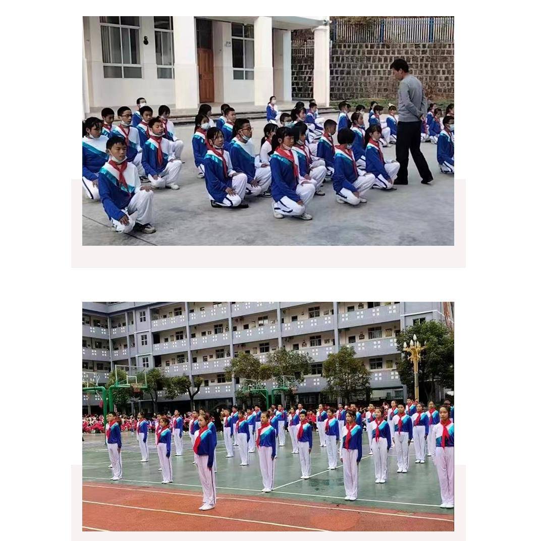 Children's Square Dance Performance Service Primary and Middle School Student Broadcasting Gymnastics Gymnastics Games Competition Group Gymnasium Performance Service