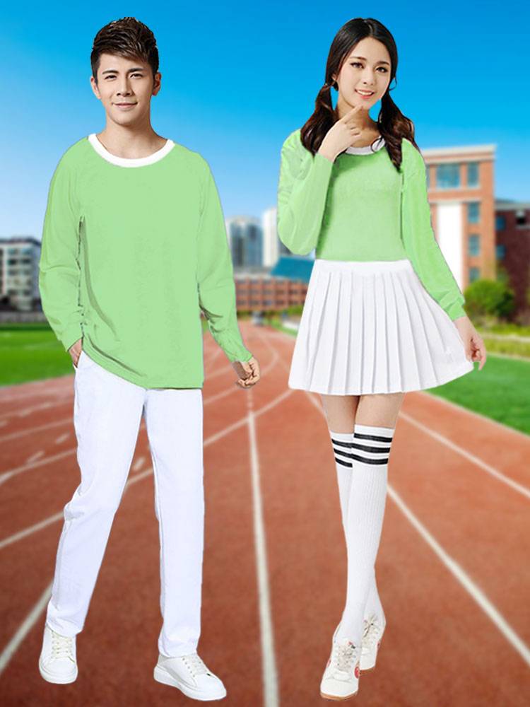 The new Korean women's group is the same cheerleading men's and women's group fitness exercise college student sports conference performance service stage