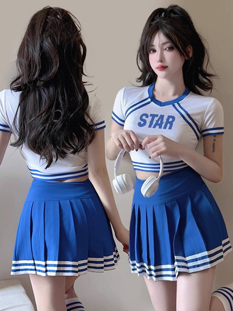 La la la fucan dance bodybuilding the adult ralant team student movement team service team stage short -sleeved performance service