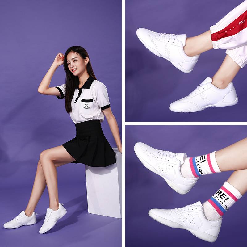 Adult Training Plaza Dance Shoes Sweet Fuck Female Soft -bottom Children's Professional Dance Male White Competition La La