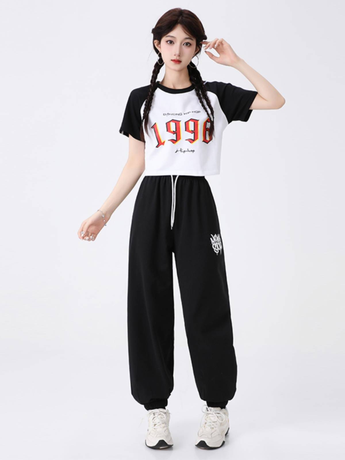 Short -sleeved La Raid Dance Bodybuilding Fuck Adult Lara Team Student Games Class Server Stage Performance Service