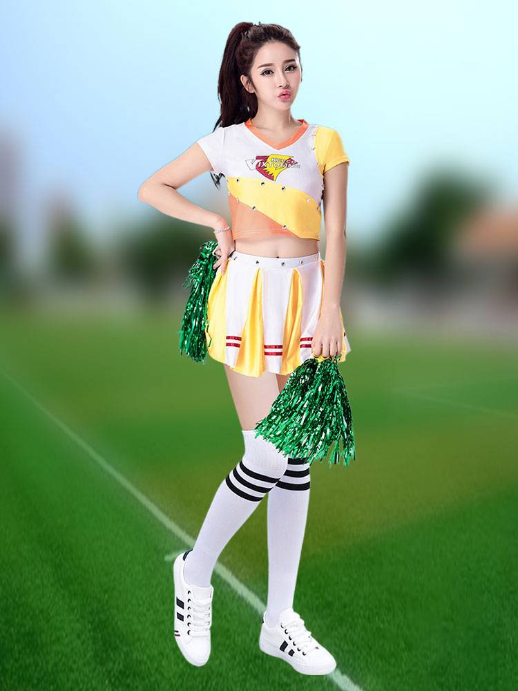 Sweet and beautiful college student sports meeting opening ceremony la la la la la la la showing dance performance fitness exercise show