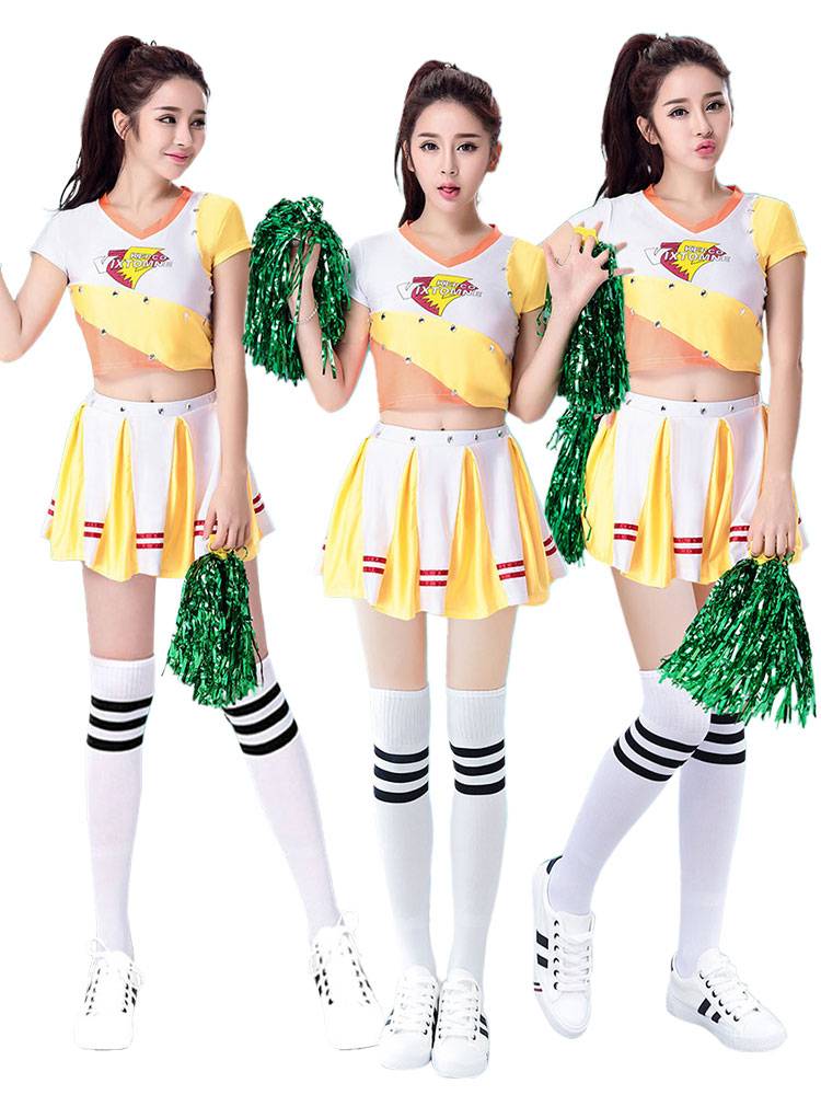 Sweet and beautiful college student sports meeting opening ceremony la la la la la la la showing dance performance fitness exercise show