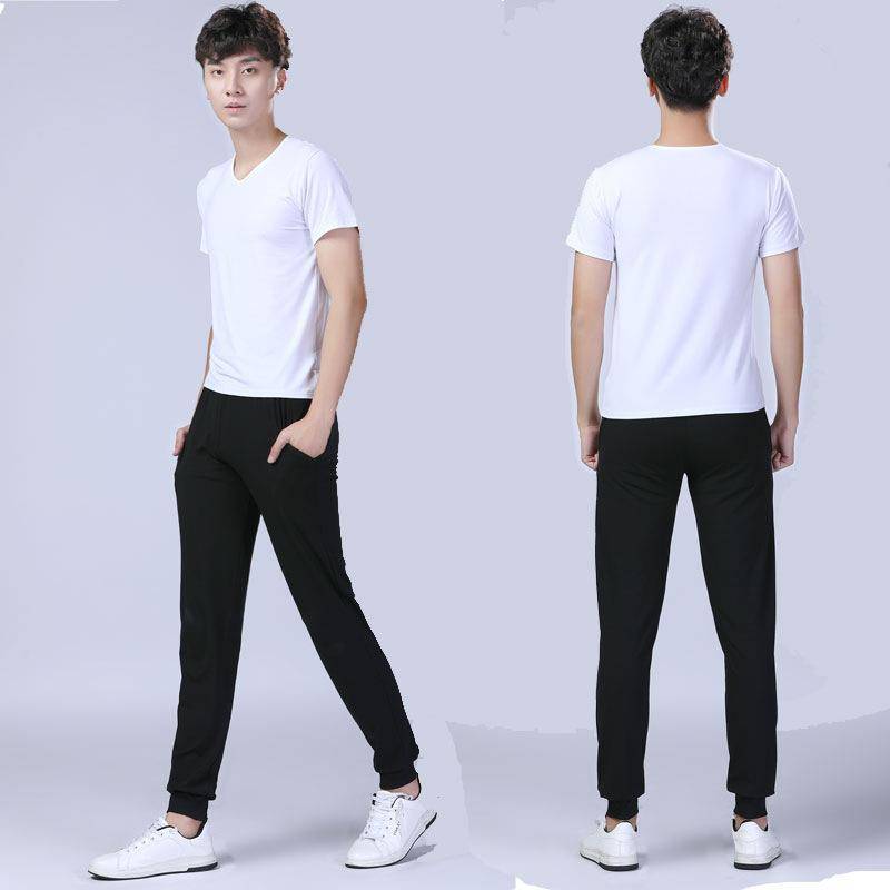 Men's yoga dance service school student practicing exercises adult dance performance clothes