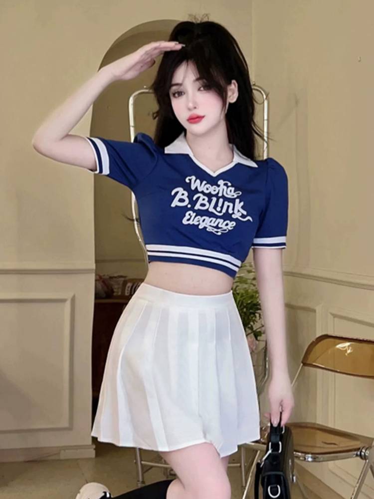 La La team clothing women's team middle school student sports meeting Lala team cheerleading performance dance bodybuilding suit adult