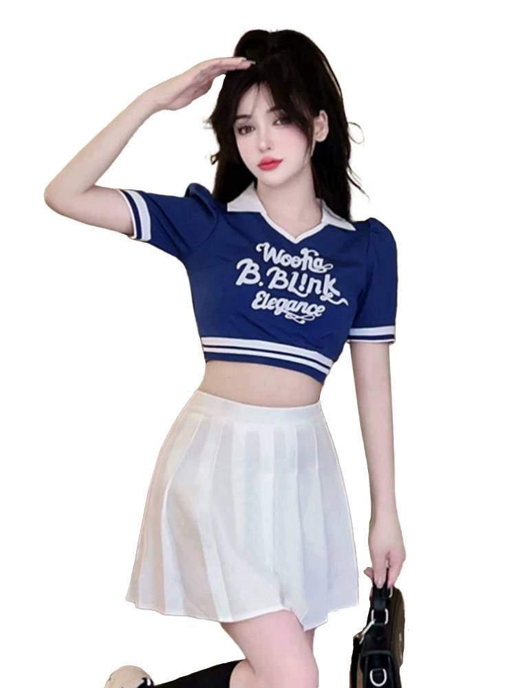 La La team clothing women's team middle school student sports meeting Lala team cheerleading performance dance bodybuilding suit adult