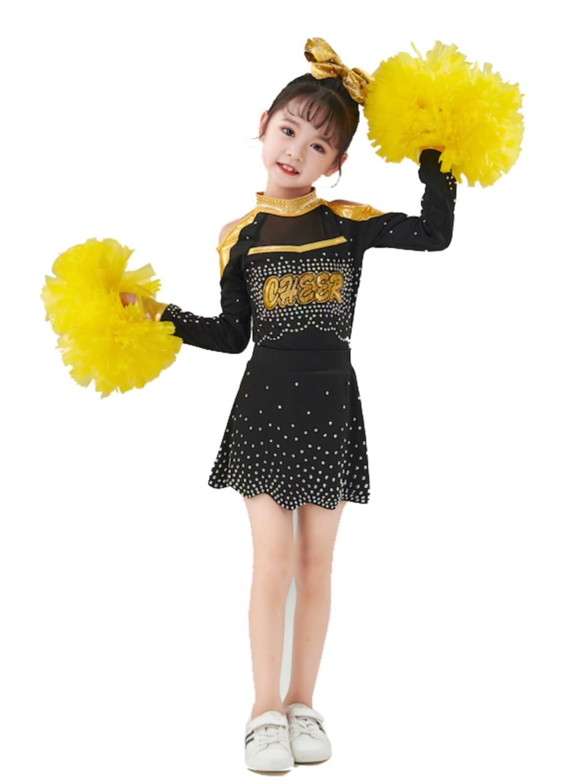 Male girl Lara team performing service primary and secondary school students La La Raoming performances group gymnastics competitive dance service