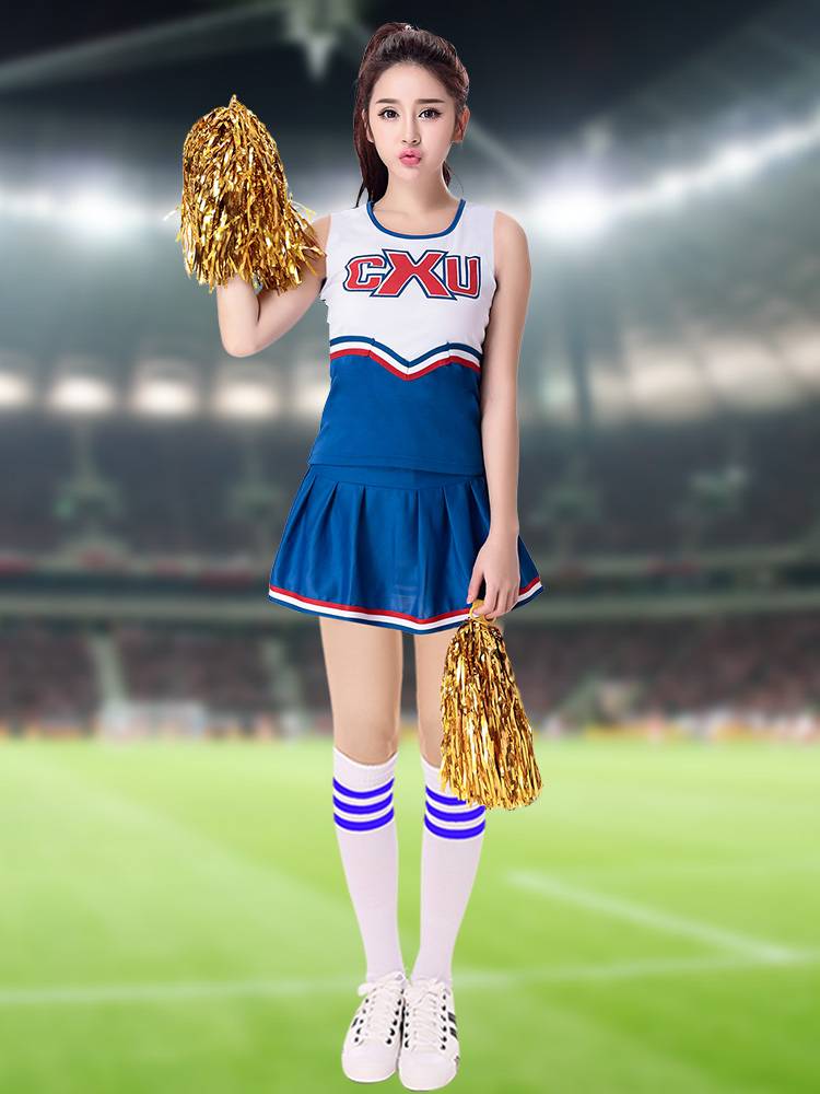 Women's team laid team performance service student group adult football babe la la la la lacule dance performance fitness exercise
