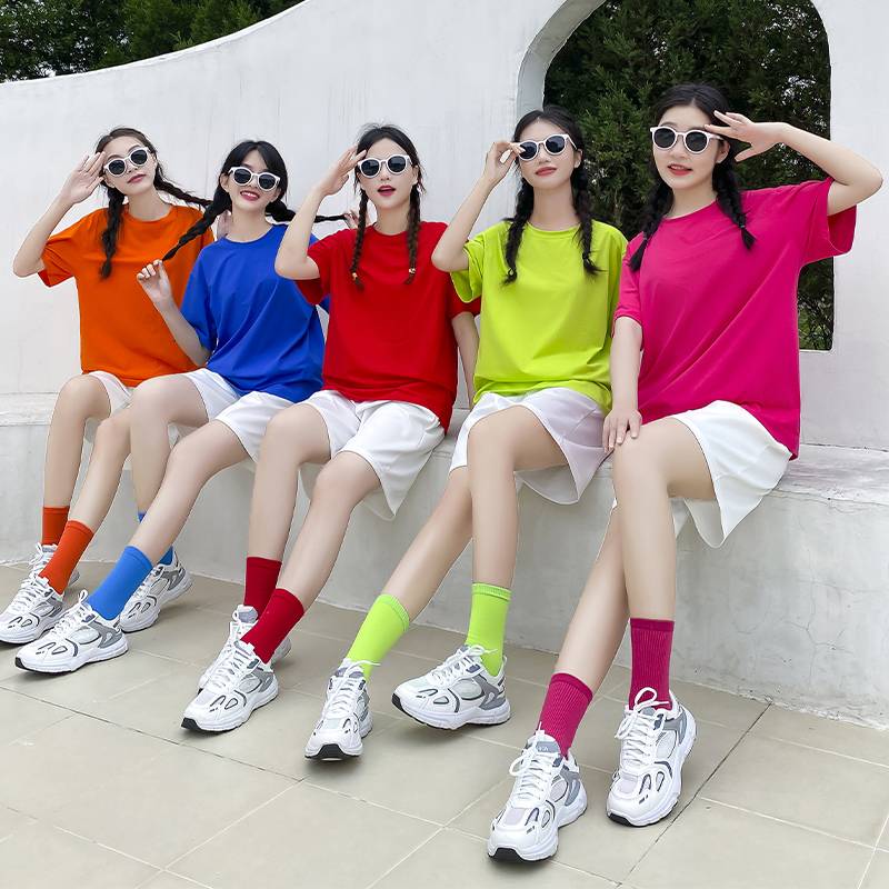 Candy -colored cheerleader clothing female adult body bodybuilding color set Korean female group jazz dance performance